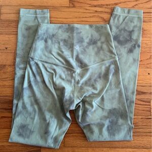 Lululemon Green Tie-Dye Align Leggings